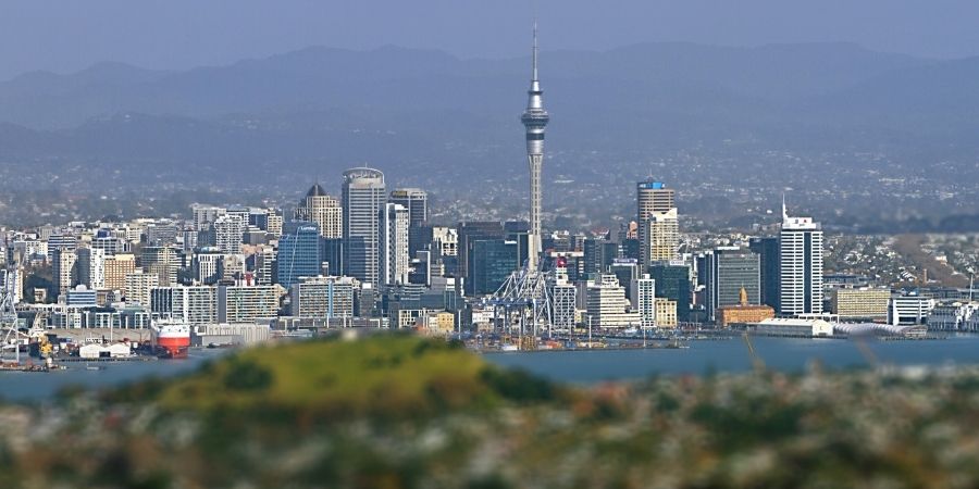 Vista de Auckland en Nueva Zelanda
