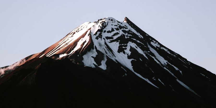 Vista de una montaña en Nueva Zelanda