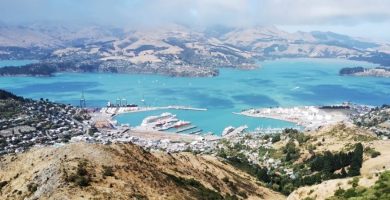 Mirada de la ciudad de Christchurch excelente para aprender ingles en Nueva Zelanda