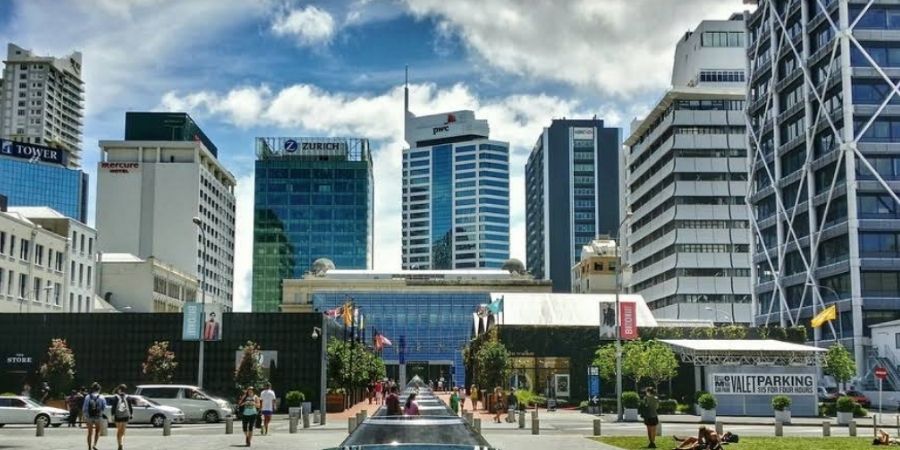 Vista de la cosmopolita Auckland para estudiar ingles en Nueva Zelanda