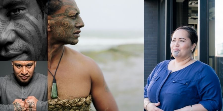 Maories actuales tatuados en New Zealand