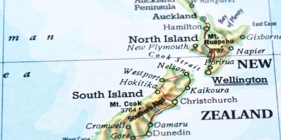 Mapa de Nueva Zelanda